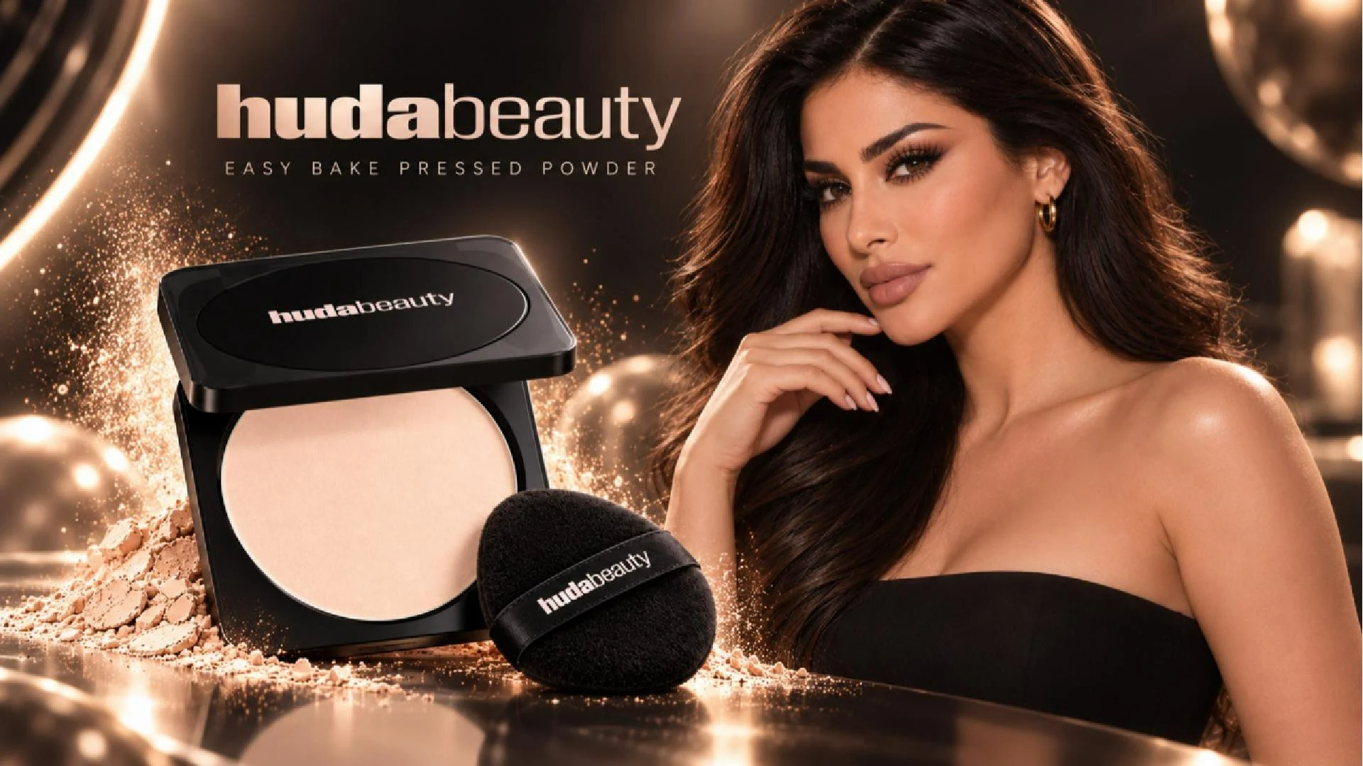 Huda Beauty Easy Bake Shine Happens spec commercial cover