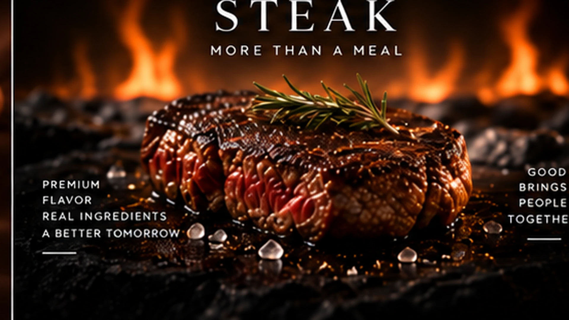 Cinematic steak product film cover